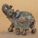 Bloomsbury Market Mustang Elephant with Colorful Headress and Blanket Figurine BLMT5716